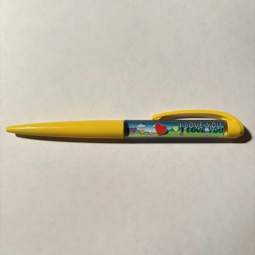 I Love You Floaty Pen Red Heart Moves Wedding Shower Marriage Valentines Gift